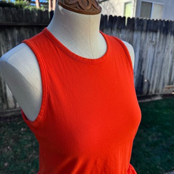 J Crew Eyelet Hem Tank Top In Red Orange Women's Size XS - Picture 2 of 7